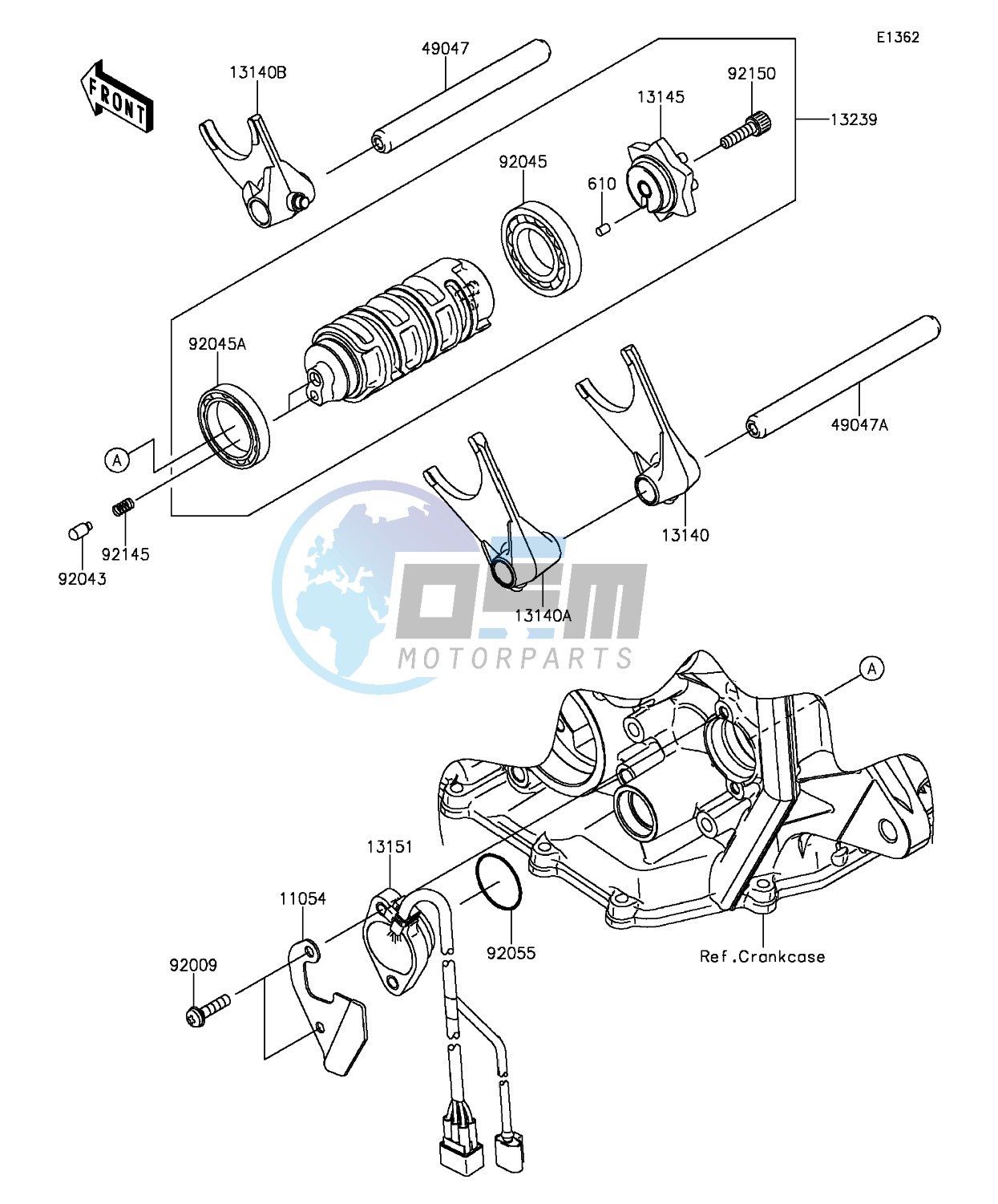 Gear Change Drum/Shift Fork(s)