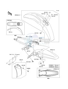 KX 250 W [KX250F MONSTER ENERGY] (W9FA) W9F drawing FENDERS