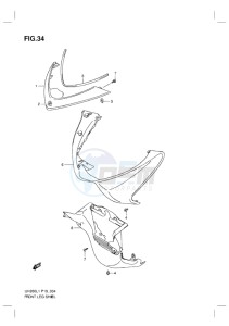 UH200G BURGMAN EU drawing FRONT LEG SHIELD