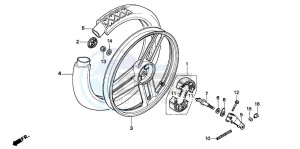 PK50S WALLAROO drawing REAR WHEEL