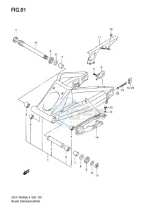 GSX1300R drawing REAR SWINGING ARM L4