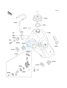 KLX 650 D [KLX650R] (D1) [KLX650R] drawing FUEL TANK