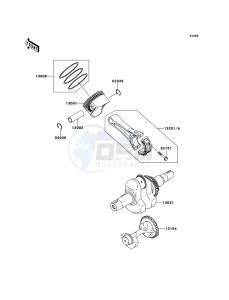 MULE_600 KAF400BEF EU drawing Crankshaft/Piston(s)