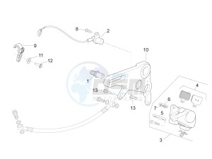 RSV4 1000 RACING FACTORY E4 ABS (NAFTA) drawing Rear brake caliper