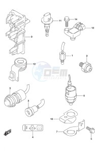 DF 20A drawing Sensor/Switch Tiller Handle w/Power Tilt