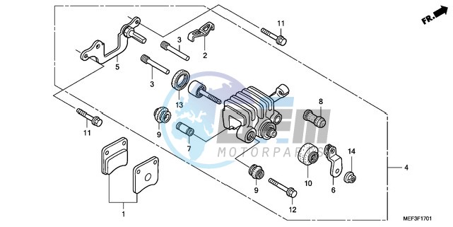 PARKING BRAKE CALIPER