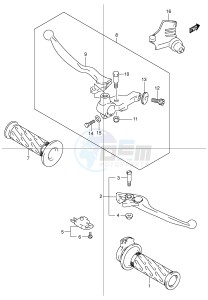 GSF600 (E2) Bandit drawing HANDLE LEVER