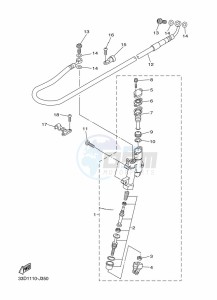 WR450F (B7R9) drawing REAR MASTER CYLINDER