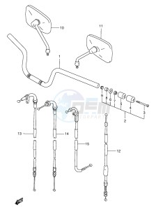 GSX400 (E30) drawing HANDLEBAR