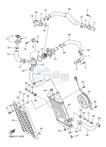 XVS1300A MIDNIGHT STAR (12C6) drawing RADIATOR & HOSE