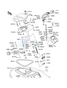 JET SKI STX-15F JT1500A9F EU drawing Hull Front Fittings