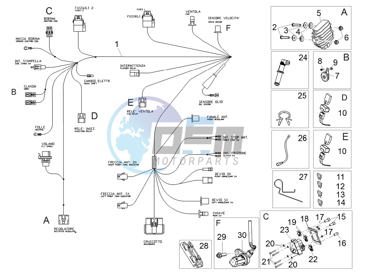 Front electrical system