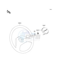 KAF 620 J [MULE 3010 TRANS4X4] (J6J-J8F) J6F drawing STEERING WHEEL