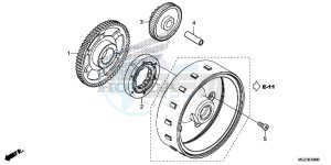 CBR500RE CBR500R UK - (E) drawing STARTING CLUTCH