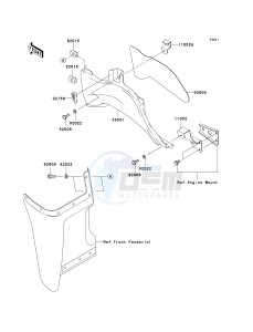 KVF 360 A [PRAIRIE 360 4X4] (A6F-A9F) A7F drawing SIDE COVERS