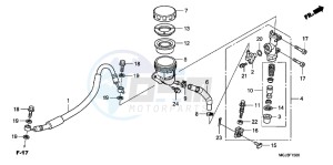 CBF1000FB drawing REAR BRAKE MASTER CYLINDER (CBF1000F)