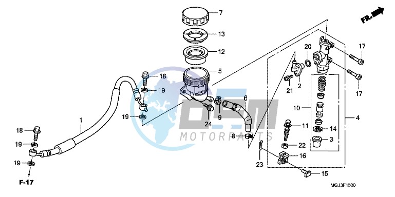 REAR BRAKE MASTER CYLINDER (CBF1000F)