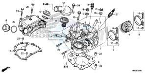 TRX500FA5G TRX500FA Europe Direct - (ED) drawing CYLINDER HEAD