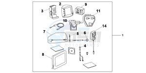 VFR1200FB drawing MC NAVI UNIT KIT