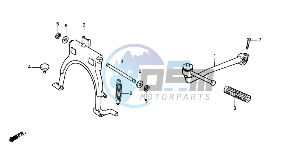 MAIN STAND/ KICK STARTER ARM