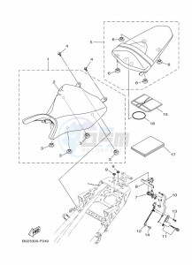 YZF320-A YZF-R3 (B2X2) drawing SEAT