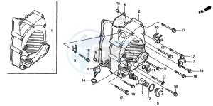 NSS250 drawing RIGHT CRANKCASE COVER