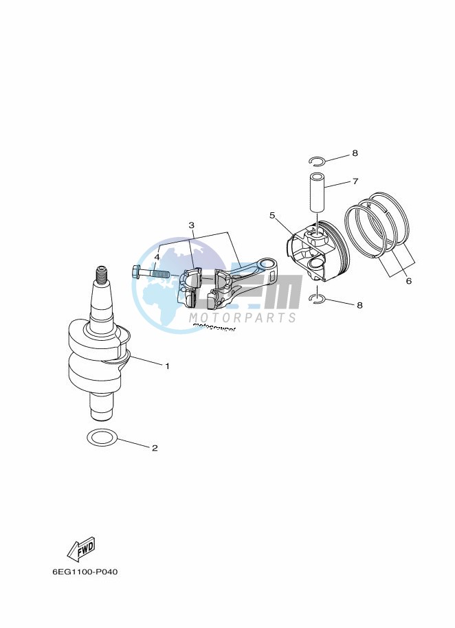 CRANKSHAFT--PISTON