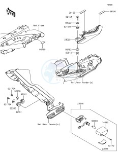 NINJA 650 EX650KHFA XX (EU ME A(FRICA) drawing Taillight(s)