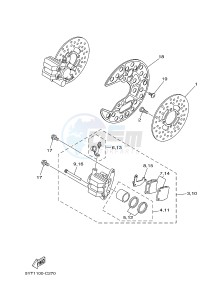 YFM350R YFM350RB RAPTOR 350 (10P9 10P9) drawing FRONT BRAKE CALIPER