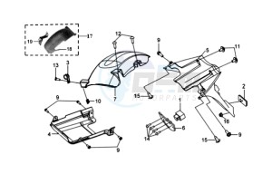 GTS 125 EVO drawing REAR FENDER