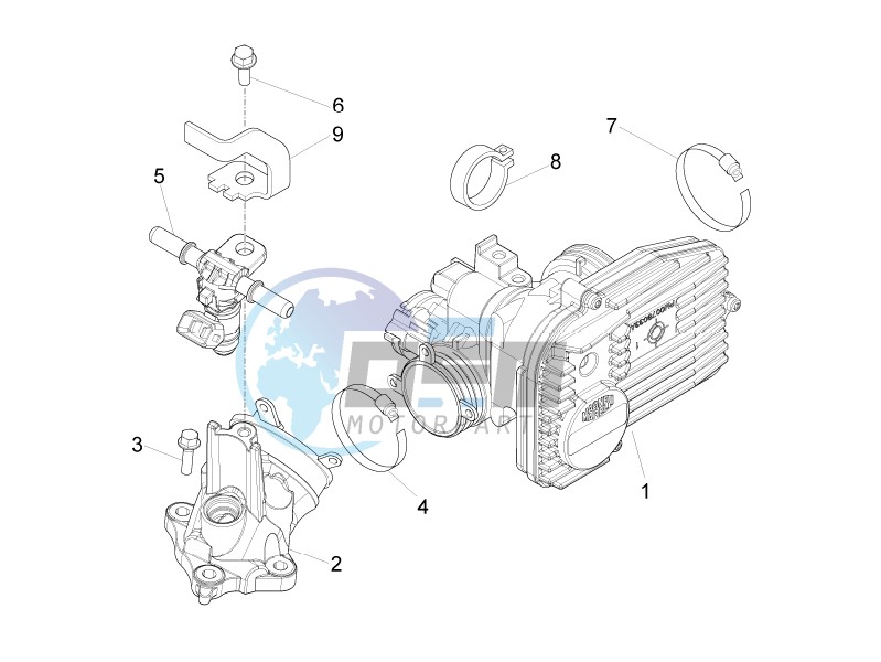 Throttle body - Injector - Union pipe