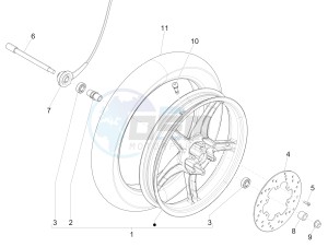 Liberty 50 4t RST ptt (F) France drawing Front wheel