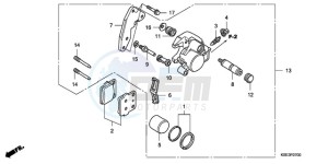 CRF150RB9 Europe Direct - (ED / T19) drawing FRONT BRAKE CALIPER