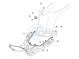 Typhoon 50 drawing Central cover - Footrests