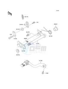 KX 500 E (E15-E16) drawing GEAR CHANGE MECHANISM