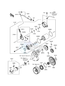 KLX450R KLX450AGF EU drawing Starter Motor