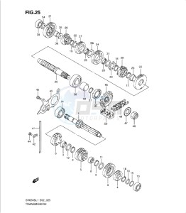 SV650/S drawing TRANSMISSION (SV650SAL1 E24)