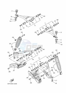 YFM700FWAD GRIZZLY 700 EPS (BLTH) drawing FRONT SUSPENSION & WHEEL