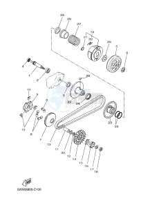 CW50 CW50LN 80 BOOSTER 13" NAKED (1WP6) drawing CLUTCH