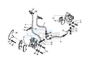 X8 125 drawing Brake system