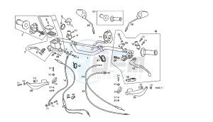 SENDA HYP DRD EVO LIMITED EDITION - 50 CC EU2 drawing HANDLEBAR - CONTROLS