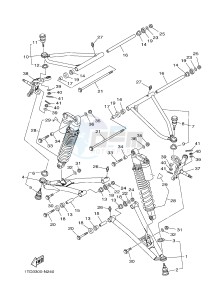 YFZ450R YFZ45YSXJ (BW29) drawing FRONT SUSPENSION & WHEEL