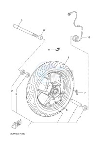 YPR125R XMAX 125 EVOLIS 125 (2DM3) drawing FRONT WHEEL