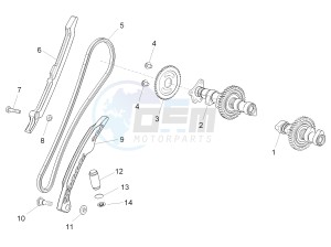 Tuono 1000 v4 R Std APRC drawing Rear cylinder timing system