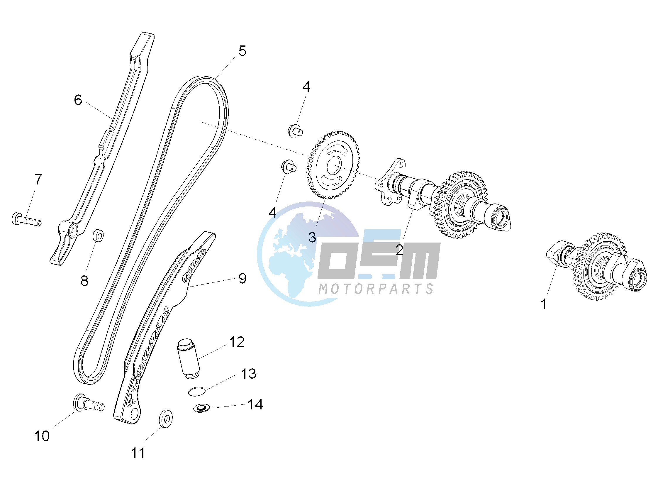 Rear cylinder timing system