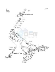 EX250 J [NINJA 250R] (J8F-J9FA) J9F drawing FRAME