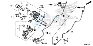 CBR650FAH 2ED - (2ED) drawing REAR BRAKE CALIPER