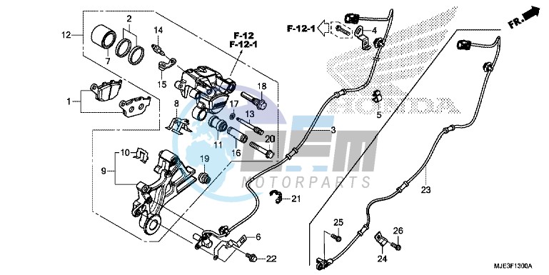 REAR BRAKE CALIPER