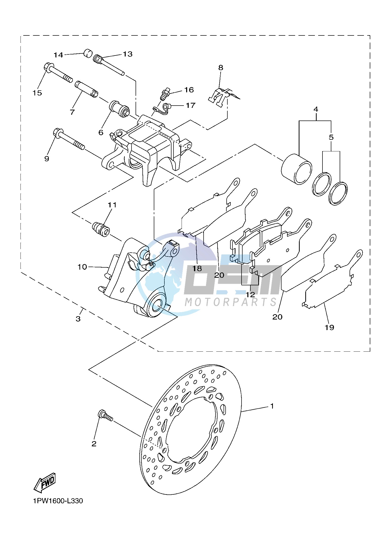 REAR BRAKE CALIPER