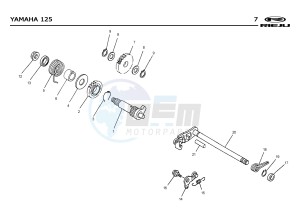 SMX 125 4T drawing T07  GEAR SHAFT